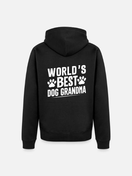 Dog Grandma Gifts - Unisex Premium Organic Zip Hoodie - black