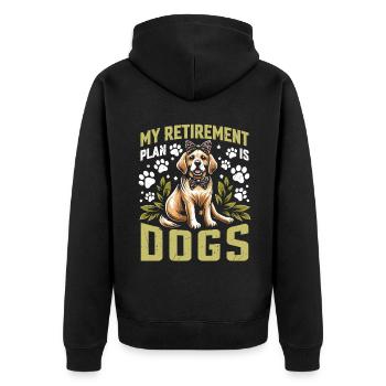 Cadeaux de grand-mère pour chien - Veste à capuche bio Premium Unisexe - noir - Dos - Nico (187cm)