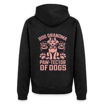 Cadeaux de grand-mère pour chien - Veste à capuche bio Premium Unisexe - noir - Dos - Nico (187cm)