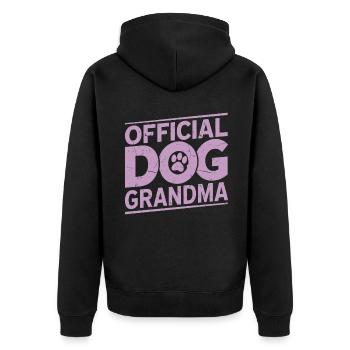 Cadeaux de grand-mère pour chien - Veste à capuche bio Premium Unisexe - noir - Dos - Nico (187cm)