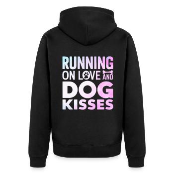 Cadeaux de grand-mère pour chien - Veste à capuche bio Premium Unisexe - noir - Dos - Nico (187cm)