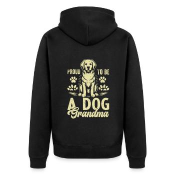 Cadeaux de grand-mère pour chien - Veste à capuche bio Premium Unisexe - noir - Dos - Nico (187cm)