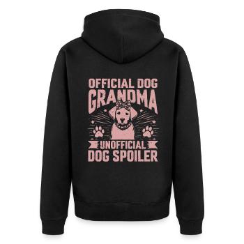 Cadeaux de grand-mère pour chien - Veste à capuche bio Premium Unisexe - noir - Dos - Nico (187cm)