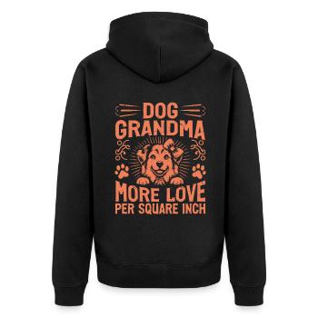 Cadeaux de grand-mère pour chien - Veste à capuche bio Premium Unisexe - noir - Dos - Nico (187cm)