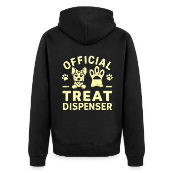 Cadeaux de grand-mère pour chien - Veste à capuche bio Premium Unisexe - noir - Dos - Nico (187cm)