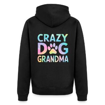 Cadeaux de grand-mère pour chien - Veste à capuche bio Premium Unisexe - noir - Dos - Nico (187cm)