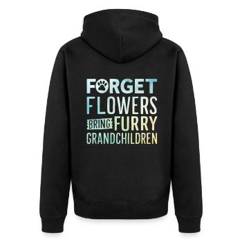 Cadeaux de grand-mère pour chien - Veste à capuche bio Premium Unisexe - noir - Dos - Nico (187cm)