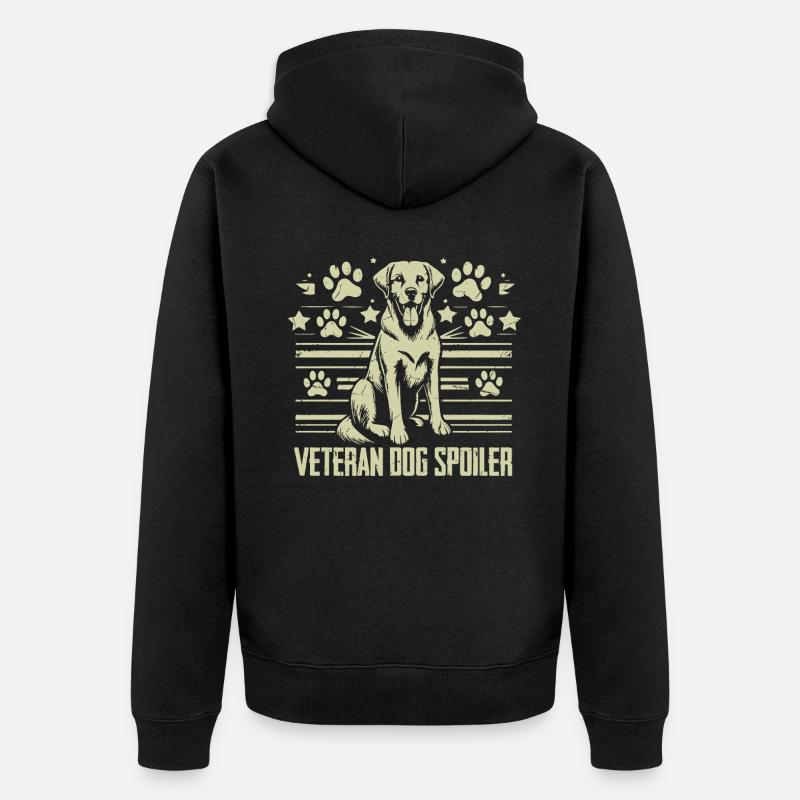 Cadeaux de grand-père chien - Veste à capuche bio Premium Unisexe - noir