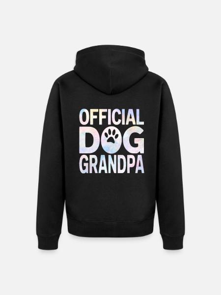 Dog Grandpa Gifts - Unisex Premium Organic Zip Hoodie - black