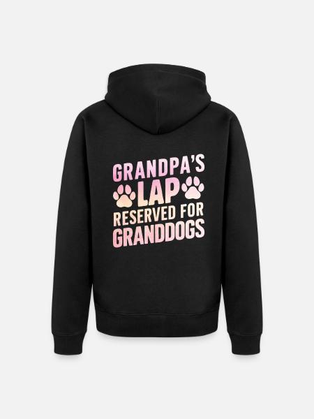 Dog Grandpa Gifts - Unisex Premium Organic Zip Hoodie - black