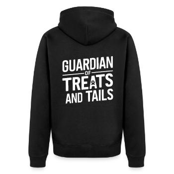 Cadeaux de grand-père chien - Veste à capuche bio Premium Unisexe - noir - Dos - Nico (187cm)