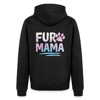 Dog Mom Gifts for Women - Unisex Premium Bio Zip Hoodie - Schwarz - Hinten - Nico (187cm)