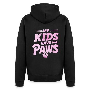 Dog Mom Gifts for Women - Unisex Premium Bio Zip Hoodie - Schwarz - Hinten - Nico (187cm)