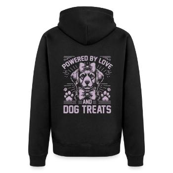 Dog Mom Gifts for Women - Unisex Premium Bio Zip Hoodie - Schwarz - Hinten - Nico (187cm)