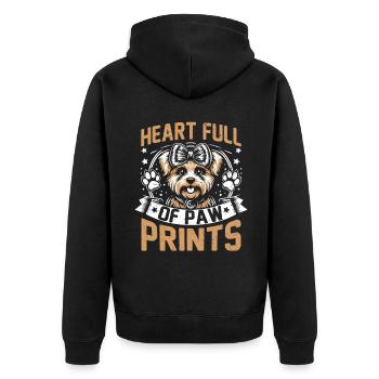 Dog Mom Gifts for Women - Unisex Premium Bio Zip Hoodie - Schwarz - Hinten - Nico (187cm)