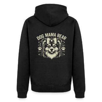 Dog Mom Gifts for Women - Unisex Premium Bio Zip Hoodie - Schwarz - Hinten - Nico (187cm)
