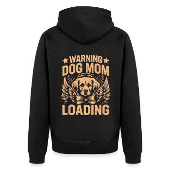 Dog Mom Gifts for Women - Unisex Premium Bio Zip Hoodie - Schwarz - Hinten - Nico (187cm)