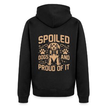 Dog Mom Gifts for Women - Unisex Premium Bio Zip Hoodie - Schwarz - Hinten - Nico (187cm)
