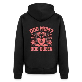 Dog Mom Gifts for Women - Unisex Premium Bio Zip Hoodie - Schwarz - Hinten - Nico (187cm)