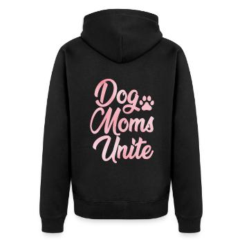 Cadeaux de maman chien pour femmes - Veste à capuche bio Premium Unisexe - noir - Dos - Nico (187cm)