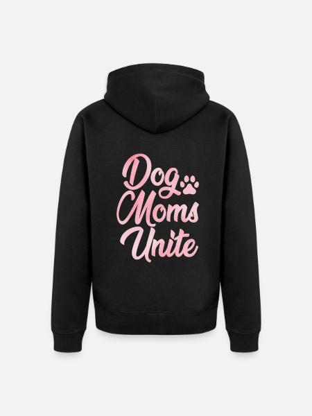 Dog Mom Gifts for Women - Unisex Premium Organic Zip Hoodie - black