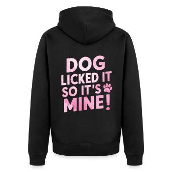 Dog Mom Gifts for Women - Unisex Premium Bio Zip Hoodie - Schwarz - Hinten - Nico (187cm)