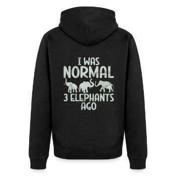 Cadeaux d’amoureux des éléphants - Veste à capuche bio Premium Unisexe - noir - Dos - Nico (187cm)