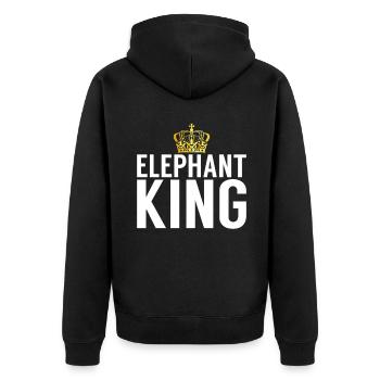 Cadeaux d’amoureux des éléphants - Veste à capuche bio Premium Unisexe - noir - Dos - Nico (187cm)