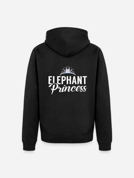 Elephant Lovers Gifts - Unisex Premium Organic Zip Hoodie - black