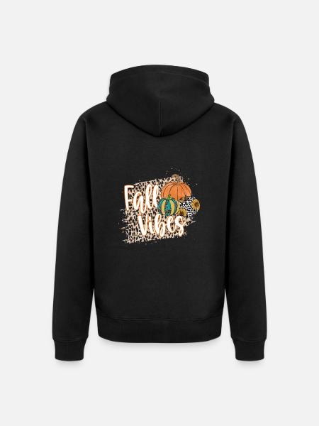 Fall Vibes - Unisex Premium Organic Zip Hoodie - black