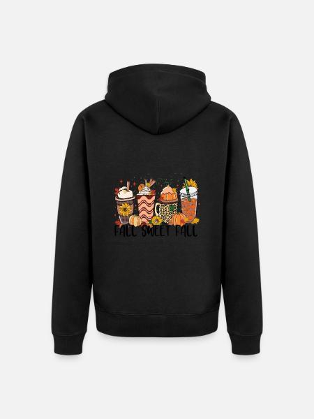 Fall Sweet Fall - Unisex Premium Organic Zip Hoodie - black