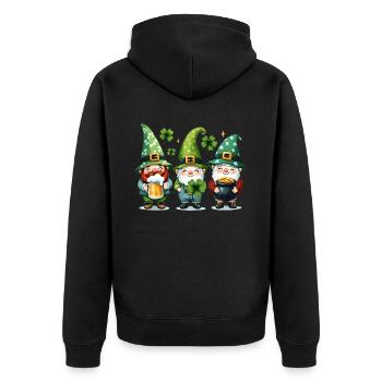 Gnome De La Saint Patrick Shamrock St. Patrick's - Veste à capuche bio Premium Unisexe - noir - Dos - Nico (187cm)