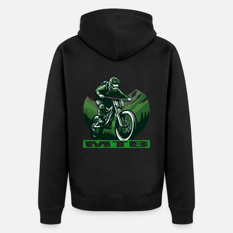Vélo VTT - Veste à capuche bio Premium Unisexe - noir