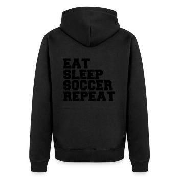 Eat Sleep Soccer Repeat Cool Sport Player Soccer - Veste à capuche bio Premium Unisexe - noir - Dos - Nico (187cm)