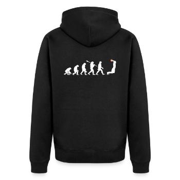 Évolution du basketball - Veste à capuche bio Premium Unisexe - noir - Dos - Nico (187cm)