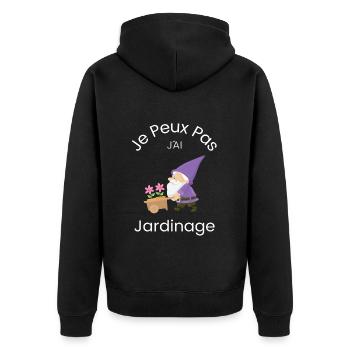 Jardinage Jardin Cadeau Jardinier - Veste à capuche bio Premium Unisexe - noir - Dos - Nico (187cm)