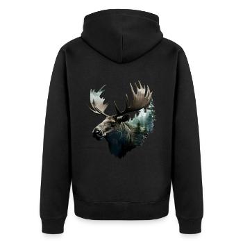 Élan - Veste à capuche bio Premium Unisexe - noir - Dos - Nico (187cm)