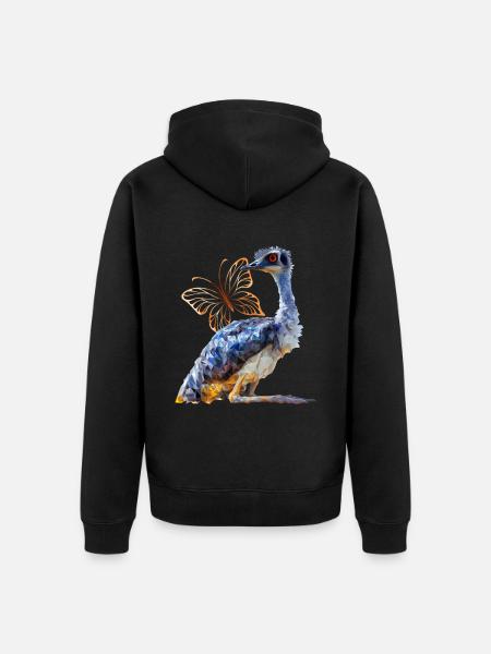 Emu - Unisex Premium Organic Zip Hoodie - black