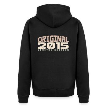Millésime 2015 Édition Limitée 2015 Anniversaire - Veste à capuche bio Premium Unisexe - noir - Dos - Nico (187cm)