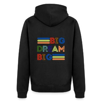 Big dream - Veste à capuche bio Premium Unisexe - noir - Dos - Nico (187cm)