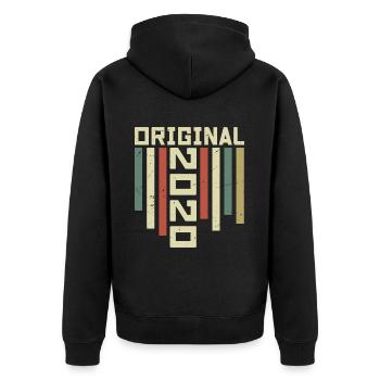 2020 Retro Geschenk 2020 4 Jahre alt Geburtstagsgeschenk - Unisex Premium Bio Zip Hoodie - Schwarz - Hinten - Nico (187cm)
