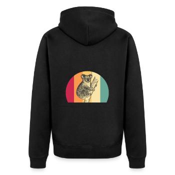 Koala Rétro - Veste à capuche bio Premium Unisexe - noir - Dos - Nico (187cm)