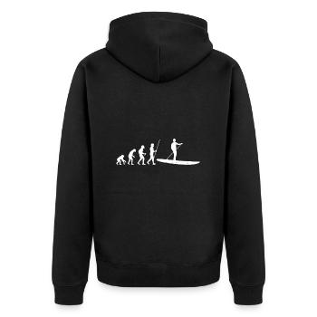 SUP Evolution Stand Up Paddling Stand-Up Paddling - Unisex Premium Organic Zip Hoodie - black - Back - Nico (187cm)
