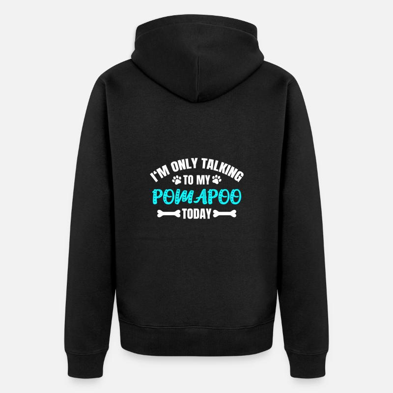 Pomapoo Pom-A-Poo - Unisex Premium Bio Zip Hoodie - Schwarz