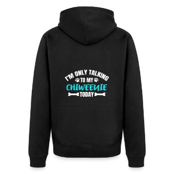 Chiweenie - Veste à capuche bio Premium Unisexe - noir - Dos - Nico (187cm)