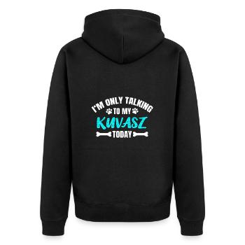 Kuvasz - Veste à capuche bio Premium Unisexe - noir - Dos - Nico (187cm)