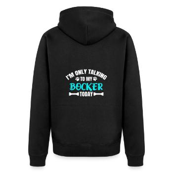 Böcker - Veste à capuche bio Premium Unisexe - noir - Dos - Nico (187cm)