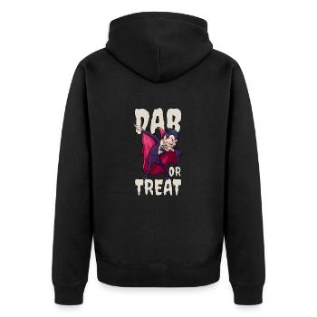 Dabbender Vampir Dab Dabbing Hip Hopper - Unisex Premium Bio Zip Hoodie - Schwarz - Hinten - Nico (187cm)