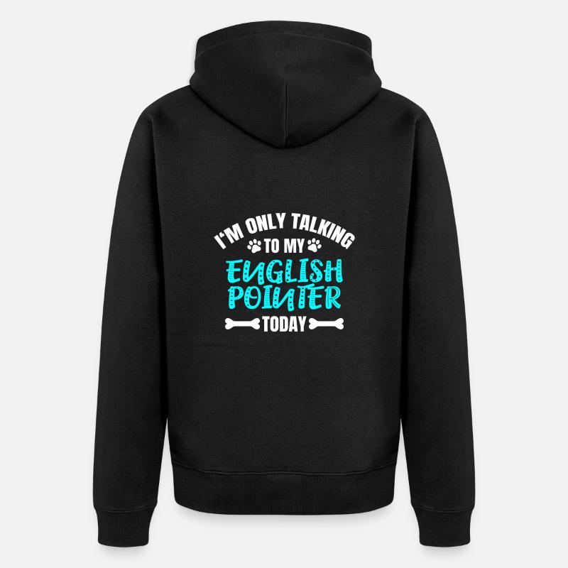 English Pointer - Unisex Premium Bio Zip Hoodie - Schwarz