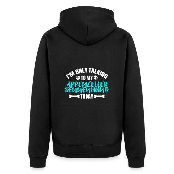 Appenzeller Mountain Dog Owner Owner - Unisex Premium Organic Zip Hoodie - black - Back - Nico (187cm)